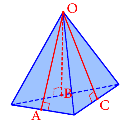 Апофема правильной треугольной пирамиды.