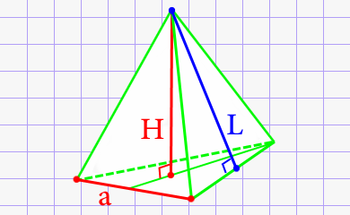 Апофема правильной треугольной пирамиды через высоту и ребро основания