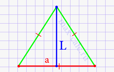 Длина биссектрисы в равностороннем треугольнике через сторону