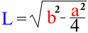 Формула длины биссектрисы в равнобедренном треугольнике через основание и боковую сторону