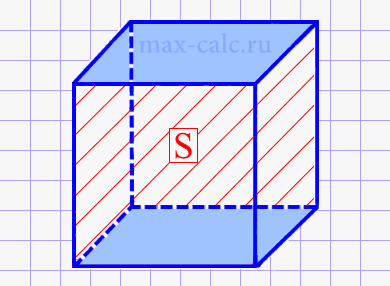 Обьём куба через площадь боковых поверхностей куба
