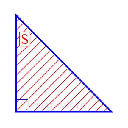 площадь прямоугольного треугольника