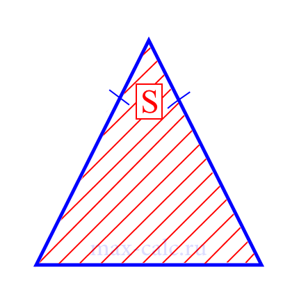 площадь равнобедренного треугольника