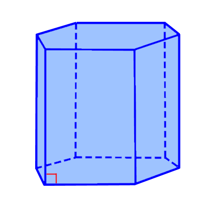 Площадь полной и боковых поверхностей правильной шестиугольной призмы.