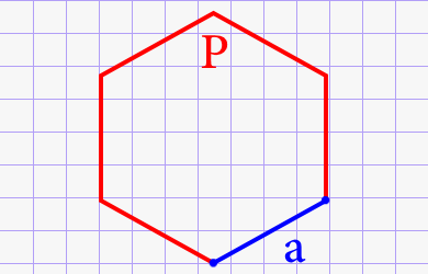 Сторона правильного шестиугольника через периметр