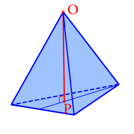 Высота правильной треугольной пирамиды.