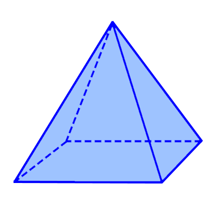 обьём правильной четырехугольной пирамиды