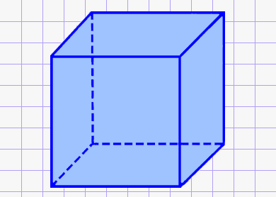 Площадь боковых поверхностей куба через обьём куба