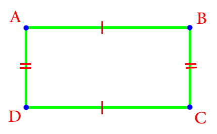 Противоположные стороны прямоугольника параллельны