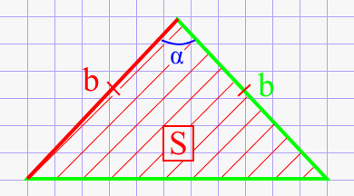 Острый угол прямоугольного треугольника через катет и площадь