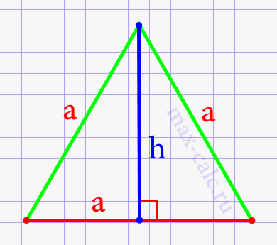 Высота равностороннего треугольника через сторону треугольника